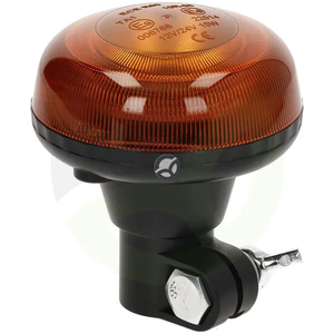 Rotacijska luč LED - nizki profil - 15W - 12-24V - jantarna - din drog - Ø 86mm x 97mm - Kramp LA20093