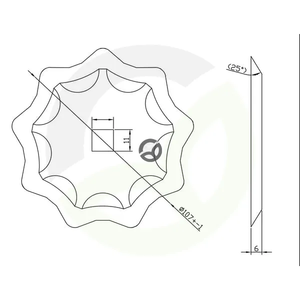 Rezalni disk Ø110x6mm 11x11 Z=8 70397