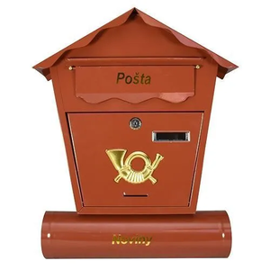 Poštni nabiralnik rjav 450x370x100 mm