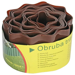 Obroba travniška rjava pvc, 150mmx9met