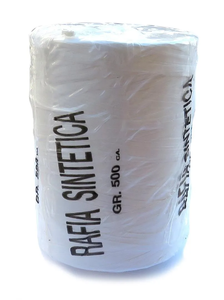 Ramda rafia RF500PZ sintettic bela, 500gr