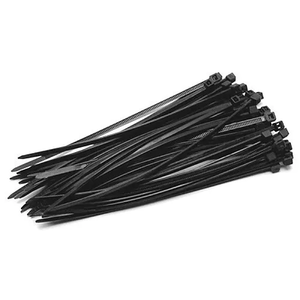 Vezice PVC črne 4,8x400mm, 50kos