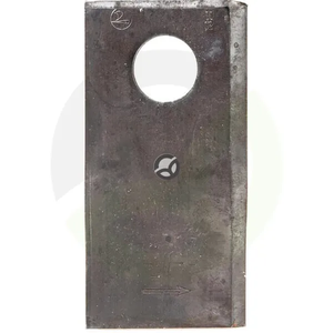Nož kosilnice levi 97x48x4mm luknja Ø19mm Primerno za Kongskilde Stoll - JF 8113800023