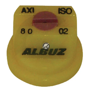 Šoba z ravnim ploskim curkom AXI 80° 02 rumena keramika - Albuz AXI8002