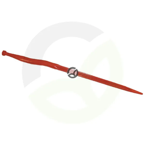Lomljena špica 38mm dvojni T profil 36x910mm - špičasta konica z M22x1.5mm matico - rdeča - KT10
