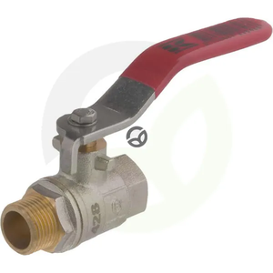 Kroglični ventil BSP ženski/moški 3/8 + inox ročaj - Kramp KS38MKR