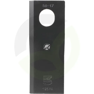 Nož kosilnice desni 126x47x4mm - ovalna luknja 23,0x20,5 mm - primerno za Taarup - 25 kosov - Kramp KT5611040001KR