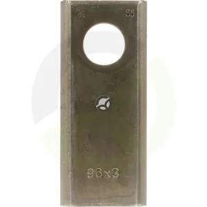 Nož kosilnice levi/desni 96x40x3 mm - luknja Ø 19 mm - 25 kosov - Kverneland / Taarup KT4186400001