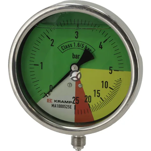 Manometer Ø 100 mm 0-5-20-25 1/4
