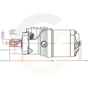 Orbitalni motor, z Ø25, Fl.C, končni priključek - White OMR2001516215