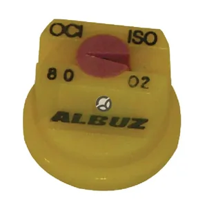 Šoba z ravnim ploskim curkom OC 80° 02 rumena plastika - Albuz OCI8002