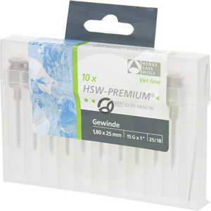 Igle z navojem Premium 1,8x25 mm, x10 - HENKE VV3617