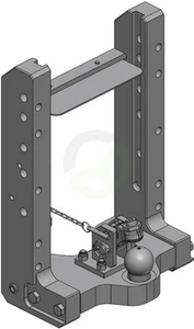 Nosilec drsnega priklopa K80 390 mm S 32 - Scharmüller 00160811A17