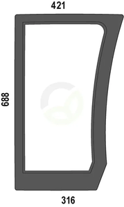 Spodnje sprednje okno - Kramp 00205768010N