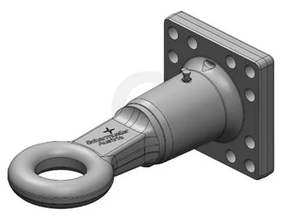 Vrtljivo vlečno uho s prirobnico Ø76mm F3 160x160 - Scharmüller 006656320A02
