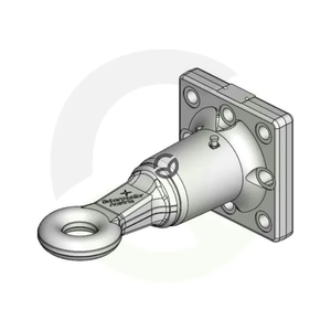 Vrtljivo vlečno uho s prirobnico Ø50 mm F2 145x145 - Scharmüller 006546220A02