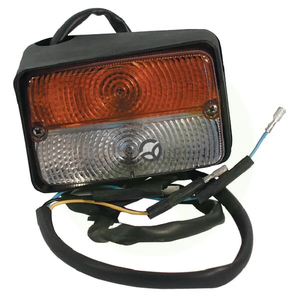 Smerna in pozicijska luč leva halogenska sprednja pravokotna 12V jantarna/prozorna privijačena 122x60x82mm - Cobo 03271000