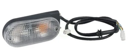 Smerna in pozicijska luč leva okrogla - 12V - jantarna/prozorna - privijačena - 171x62x80,5mm - Cobo 0305460000