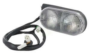 Smerna in pozicijska luč desna pravokotna - 12V - jantarna/prozorna - privijačena - 171x65x80,5mm - Cobo 0305450000