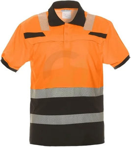 Polo majica - s kratkimi rokavi - oranžna/črna - proizvajalca Hydrowear