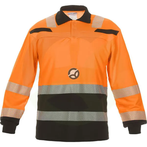 Polo majica - z dolgimi rokavi - oranžna/črna - proizvajalca Hydrowear