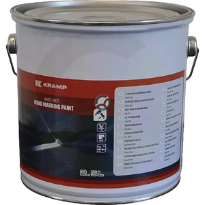 Barva za označevanje cest bela 2,5L - Kramp 018294093258BKR