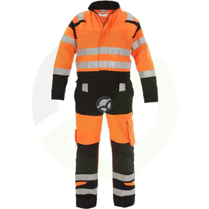 Kombinezon - velikost 3XL UK 46 - Hi-Vis - oranžna/črna - linija z visoko vidljivostjo - 048471OB62