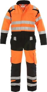 Kombinezon - velikost XL UK 42 - Hi-Vis - oranžna/črna - linija z visoko vidljivostjo - 048471OB56
