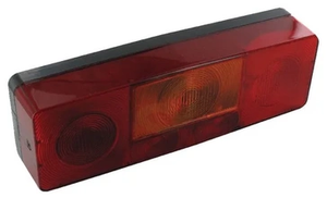 Zadnja luč desna pravokotna - 12V - jantar/rdeča - privijačena - 285x56x96mm - Jokon 106001470