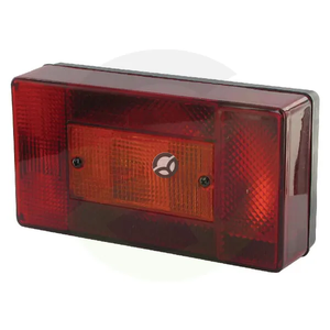 Zadnja luč leva pravokotna - 12V - rdeča/oranžna - privijačena - 188x55x100mm - Jokon 102002001