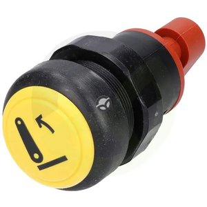 Potisno stikalo - dvig priključka - okroglo - rumeno - Pneutron 11801002