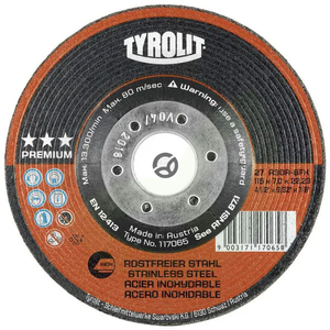 Brusilni disk premium inox 125x7 - Tyrolit 117070