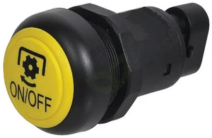 Potisno stikalo - PTO - okroglo - rumeno - Pneutron 11801001