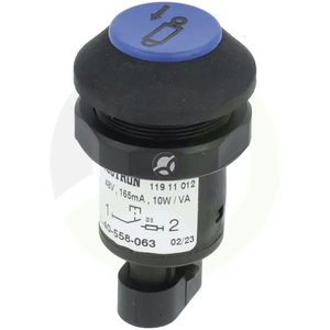 Potisno stikalo - potisni cilinder - okroglo - modro - Pneutron 11911012