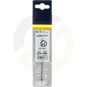 Sveder 2,0 mm HSS-DIN 338-G TURBO STEP - Bohrcraft 12020700200