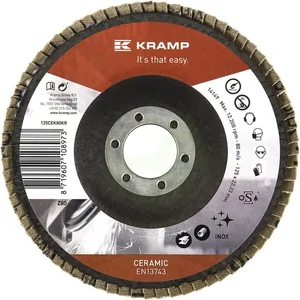 Keramični diski z lopaticami 125 mm K80 - Kramp 125CEK80KR