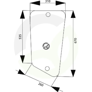 Sprednje spodnje steklo - Kramp 1535307C1N