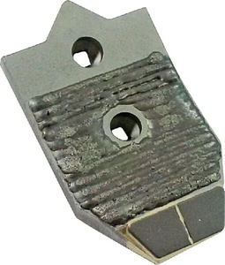Lemežna špica 215x127x20mm, kaljena, ravna, 2 luknji, primerna za Unia - Kramp 1738050060CN