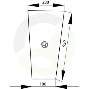 Spodnje vetrobransko steklo - Kramp 178810111120N