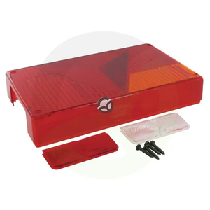 Svetlobna leča - rdeča/prepustna/jantarna - pravokotna 238x138mm zadaj/levo - Jokon 190063110