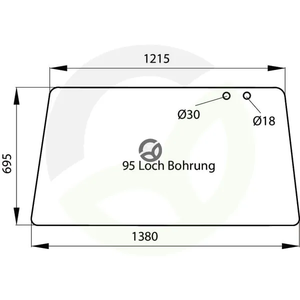 Zgornje zadnje steklo - Kramp 186813051200N