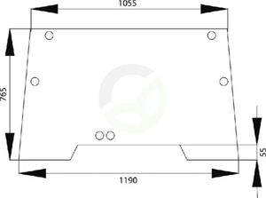 Nagibno vetrobransko steklo - Kramp 1989748C1N