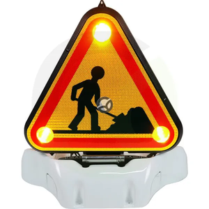 Varnostni trikotnik - Triflash LED 12V 500 mm razreda II - 3 m kabla - električno dvigalo - Sacex 2090L5220E