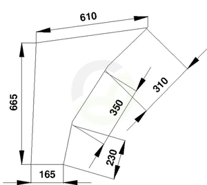 Spodnji del stekla vrat - Kramp 258514212300N