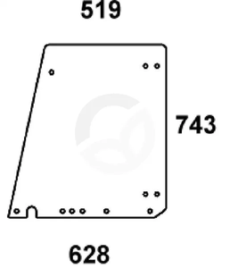 Zgornji del stekla vrat - Kramp 297810030500N