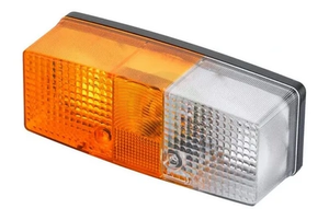 Smerna in pozicijska luč desna 21/5W - pravokotna - 12V - jantarna/prozorna - privijačena - 158x51x64mm - Hella 2BE003184061