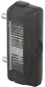 Luč za osvetlitev registrske tablice 5W - pravokotna - 12/24V - bela - privijačena - 80x31mm - Hella 2KA001389101