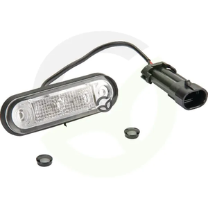 Notranja luč LED - 0,50 W - pravokotna - 12/24 V - bela - privijačena - 84x2 LED - Hella 2XT959510467