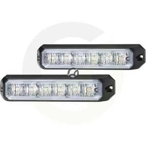 Opozorilna luč - stroboskopska - 12/24 V - jantarna - 6 LED - vodoravna - aluminijasto ohišje - Hella 2XD012160851