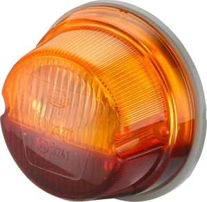 Okrogla zadnja lučka - 12V - rdeča/oranžna - privijačena - Ø 78mm - Hella 2SB001259261